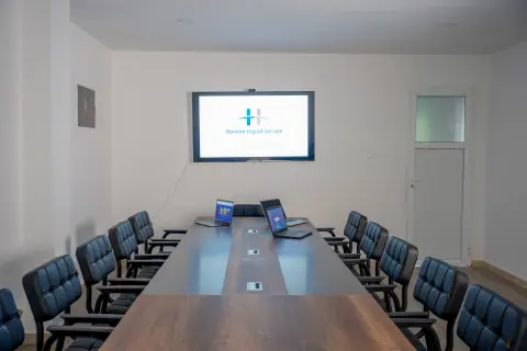Meeting room ready for workshops